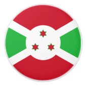 Patriotic Burundi Flag Keramikknauf (Vorderseite)