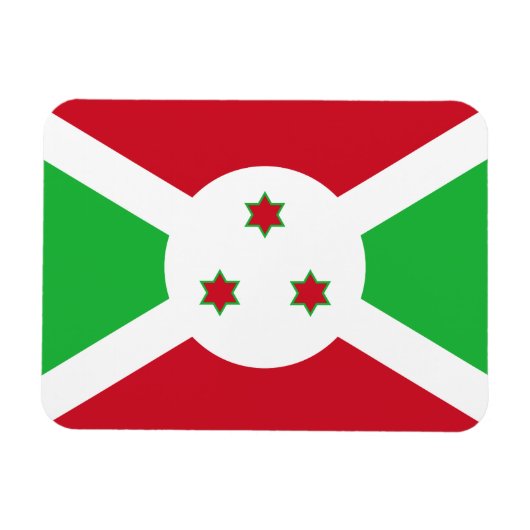 Patriotic Burundi Flag Magnet (Horizontal)