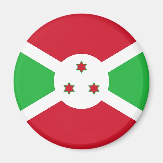 Patriotic Burundi Flag Magnet (Vorne)
