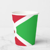 Patriotic Burundi Flag Pappbecher (Rückseite)