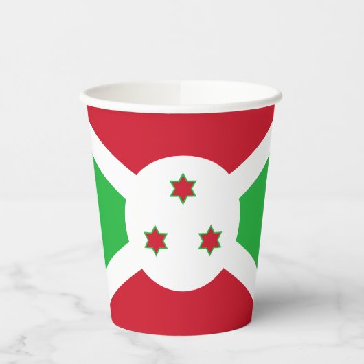Patriotic Burundi Flag Pappbecher (Links)