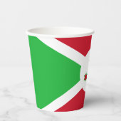 Patriotic Burundi Flag Pappbecher (Vorderseite)