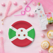 Patriotic Burundi Flag Pappteller (Party)