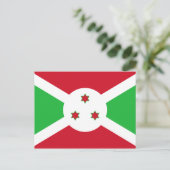 Patriotic Burundi Flag Postkarte (Stehend Vorderseite)
