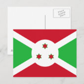 Patriotic Burundi Flag Postkarte (Vorne/Hinten)