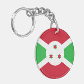 Patriotic Burundi Flag Schlüsselanhänger (Vorderseite links)