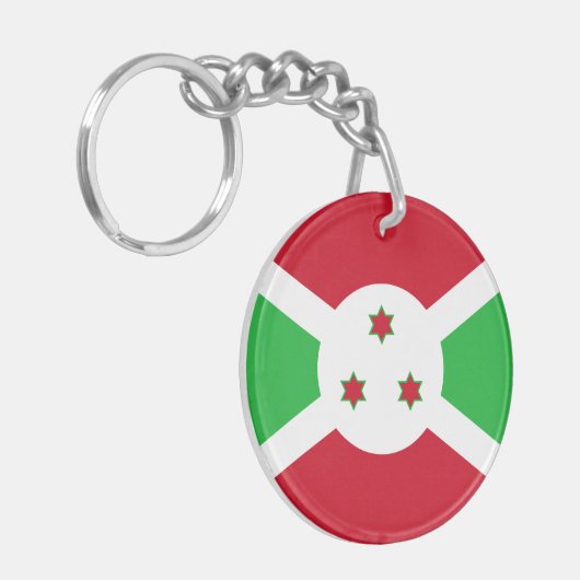 Patriotic Burundi Flag Schlüsselanhänger (Vorderseite links)
