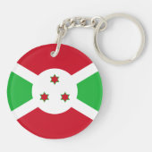 Patriotic Burundi Flag Schlüsselanhänger (Rückseite)