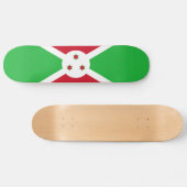 Patriotic Burundi Flag Skateboard (Horizontal)
