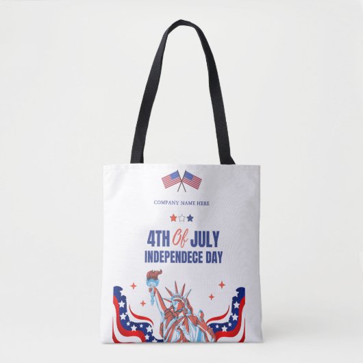Patriotic Business Name Custom 4. Juli Tasche (Vorderseite)