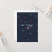 Patriotic Butterfats Geburtstagspartei Karte (Vorderseite/Rückseite Beispiel)