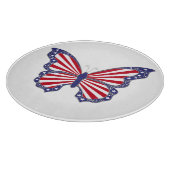 Patriotic Butterfly Cutting Board Schneidebrett (Ecke)