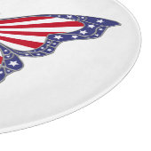 Patriotic Butterfly Cutting Board Schneidebrett (Ecke)