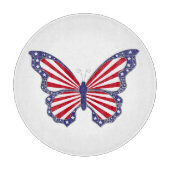 Patriotic Butterfly Cutting Board Schneidebrett (Vorderseite)