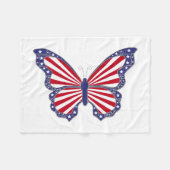 Patriotic Butterfly Fleece Blanket (Vorderseite (Horizontal))