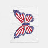 Patriotic Butterfly Fleece Blanket (Vorderseite)
