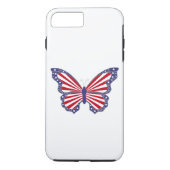 Patriotic Butterfly iPhone 7 Fall Case-Mate iPhone Hülle (Rückseite)