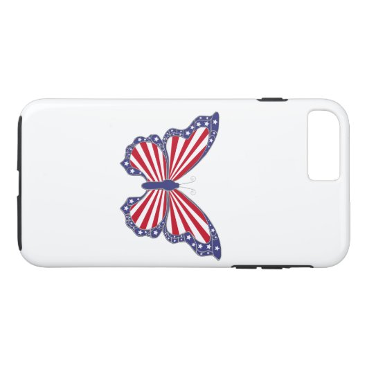 Patriotic Butterfly iPhone 7 Fall Case-Mate iPhone Hülle (Rückseite (Horizontal))