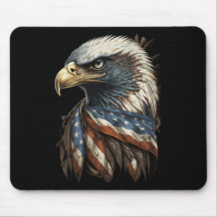 Patriotic Byld Eagle 4. Juli Men Usa American Mousepad