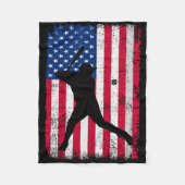 Patriotic Bysebyll 4. Juli Männer USA Fl Fleecedecke (Vorderseite)