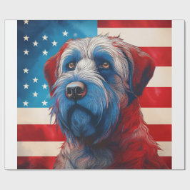 Patriotic Cairn Terrier American Flag Geschenkpapier