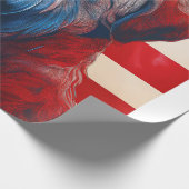 Patriotic Cairn Terrier American Flag Geschenkpapier (Ecke)