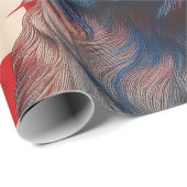 Patriotic Cairn Terrier American Flag Geschenkpapier (Rolleneckpunkt)