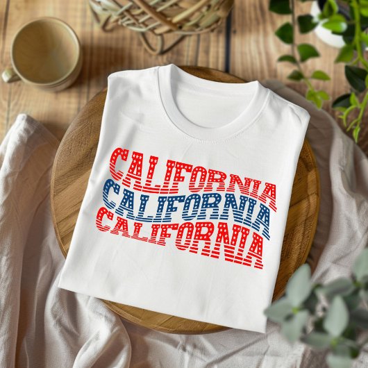 Patriotic California Red and Blue Boho T - Shirt
