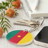 Patriotic Cameroon Flag Schlüsselanhänger (Vorderseite rechts)