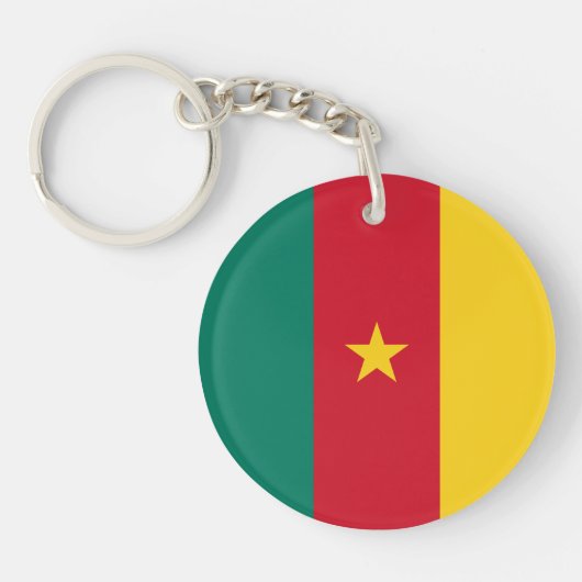 Patriotic Cameroon Flag Schlüsselanhänger (Vorderseite)