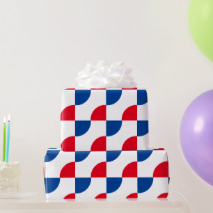 Patriotic Camouflage Red Blue White Patterns 2025 Geschenkpapier