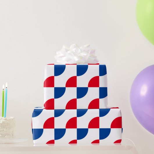 Patriotic Camouflage Red Blue White Patterns 2025 Geschenkpapier (Partygeschenke)