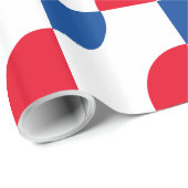 Patriotic Camouflage Red Blue White Patterns 2025 Geschenkpapier (Rolleneckpunkt)