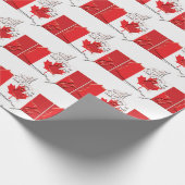 Patriotic CANADA FLAG Kanadischer Landkarte Ahornb Geschenkpapier (Ecke)