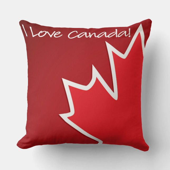 Patriotic Canada Maple Leaf Kissen (Vorderseite)