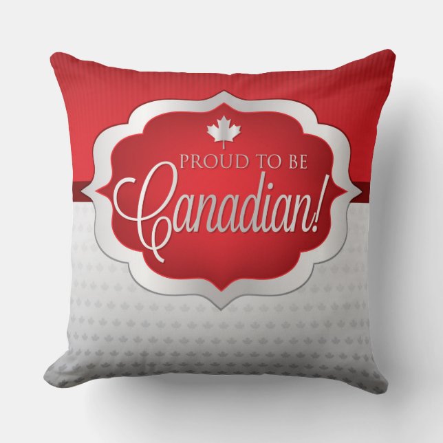 Patriotic Canada Maple Leaf Muster Kissen (Vorderseite)