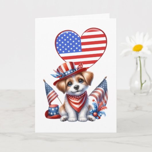 Patriotic Canine Card Karte (Kleine Pflanze)