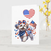 Patriotic Canine Card Karte (Gelbe Blume)