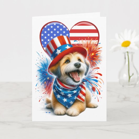 Patriotic Canine Card Karte (Kleine Pflanze)
