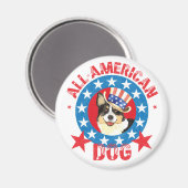 Patriotic Cardigan Welsh Corgi Magnet (Vorderseite/Rückseite)