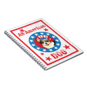 Patriotic Cardigan Welsh Corgi Notebook Notizblock (Rechte Seite)