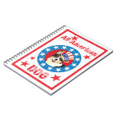 Patriotic Cardigan Welsh Corgi Notebook Notizblock (Linke Seite)