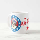 Patriotic Cardigan Welsh Corgi Tasse (Vorderseite Links)