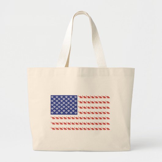 Patriotic Cat/USA Jumbo Stoffbeutel (Vorne)