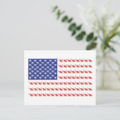 Patriotic Cat/USA Postkarte (Stehend Vorderseite)