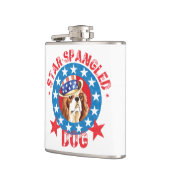 Patriotic Cavalier King Charles Spaniel Flachmann (Links)