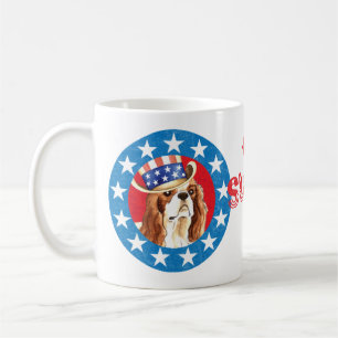 Patriotic Cavalier King Charles Spaniel Kaffeetasse
