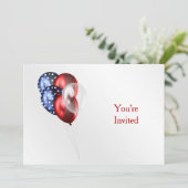 Patriotic Celebration Einladung (Stehend Vorderseite)
