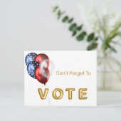 Patriotic Celebration Vote Postkarte (Stehend Vorderseite)