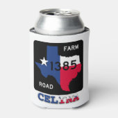 Patriotic Celina, TX & Texas Longhorn Can Cooler Dosenkühler (Kanne Vorderseite)